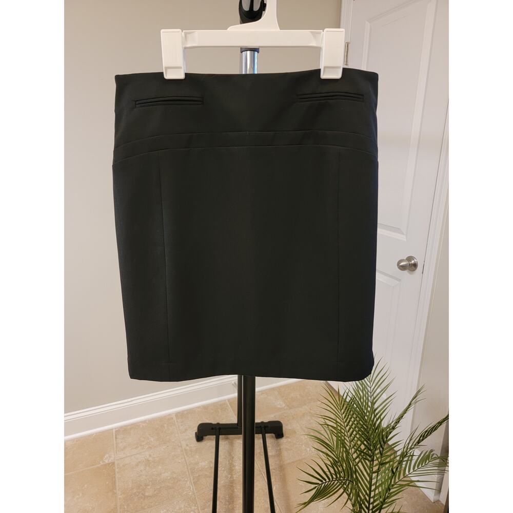 Express Black Tailored Lined Pencil Skirt Side Zip Career Women's Size 8